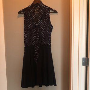 Navy Polka Dot Dress